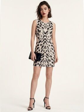 All Saints Pala Dress Hand Embellished Sequins Cocktail Formal Mini Dress
